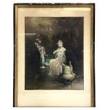 1946 Chinoiserie Art ' Peace ' by Paul King