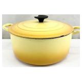 Le Creuset Yellow Enameled Cast Iron Dutch Oven E