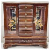 Table Top Wooden Jewelry Armoire