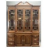 PA House Cherry Breakfront China Cabinet