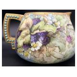 Hand-Painted Belleek Blackberry Pitcher