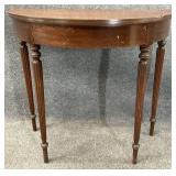 Sheraton Style Demilune Console Table