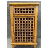 Vintage Bamboo End / Side Table Cabinet