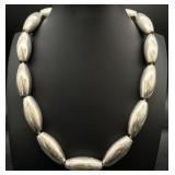 Sterling Silver Beaded Necklace, As Is