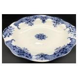 Antique Wood & Sons Keswick Blue & White Oval Dish