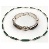 2pc Sterling Silver Necklace & Bracelet