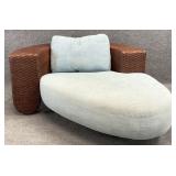 1990s Leather & Fabric Baialonga? Chaise Lounge