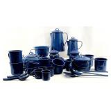 Blue Enamel Metal Dinnerware