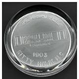 Wright Flyer Kitty Hawk Lenox Glass Paperweight