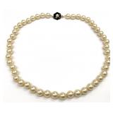Vintage Hobe Signed Faux Pearl Necklace
