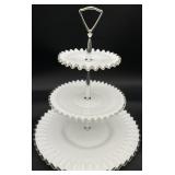 Fenton Silver Crest 3-Tier Tidbit Tray