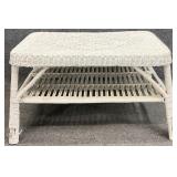 White Wicker Coffee Table