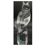 Goebel Crystal Owl Paperweight Figurine
