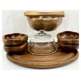 Teakwood & Monkey Pod Wood Serving Sets