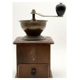 Vintage Wooden Coffee Mill Grinder