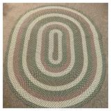 6.11 x 9 Braided Oval Area Rug