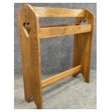 Oak Heart Carved Blanket/Quilt Rack