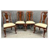 4 Cherry Splat Back Dining Chairs