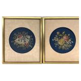 2pc Framed Needlepoint Wall Art