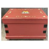 Hand Painted Lift Top Trunk