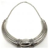 Airess Sterling Silver Choker Collar Necklace