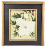 Asian Silk Needlework Framed Textile Art