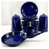 Blue Enamel Metal Dinnerware
