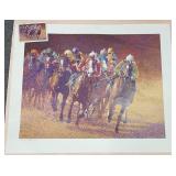 Mel Steele S/N Dust, Silk & Sweat Horse Race Art