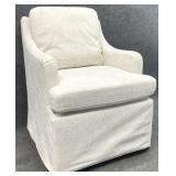 VKNOW Cream Upholstered Armchair
