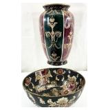 2pc Chinese Porcelain Bowl & Vase