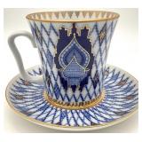 Lomonosov Russian Porcelain Tea Cup & Saucer
