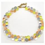 Monet Moonglow Beaded Lucite Necklace