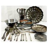 Asst Silverplate Serving Pieces & Utensils