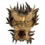 Vintage Chinese Carved Wood Wall Mask