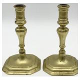 2 Virginia Metalcrafters 7 ' Brass Candlesticks