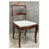 Mahogany Frame Rose Carved Chair