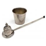 2pc Sterling Silver Candle Snuffer & Small Cup