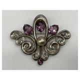4 Sterling Silver Brooches