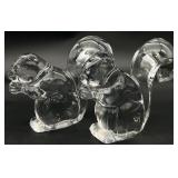 2 Martinsville Viking Glass Squirrel Paperweight