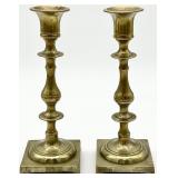 Pair Vintage Brass Candlesticks