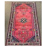 4.4 x 9.2 Vintage Hand Knotted Oriental Wool Rug
