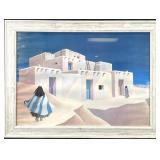Deborah Hiatt Southwestern Adobes Framed Art Print