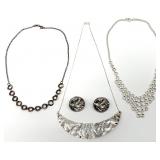 4pc Sterling Silver Necklaces & Earrings