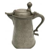 Mid 1800s Pewter Tankard, Sweden