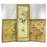 3 Framed Floral Art Prints