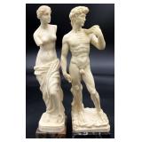 2pc A. Santini Italian Statues