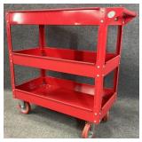 Metal 3 Shelf Rolling Cart