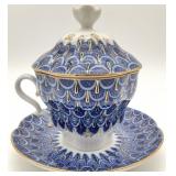 Lomonosov Russian Porcelain Tea Cup & Saucer