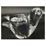 Signed Marcolin Sweden Art Glass Bird Dove