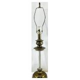 Glass & Brass Accent Table Lamp